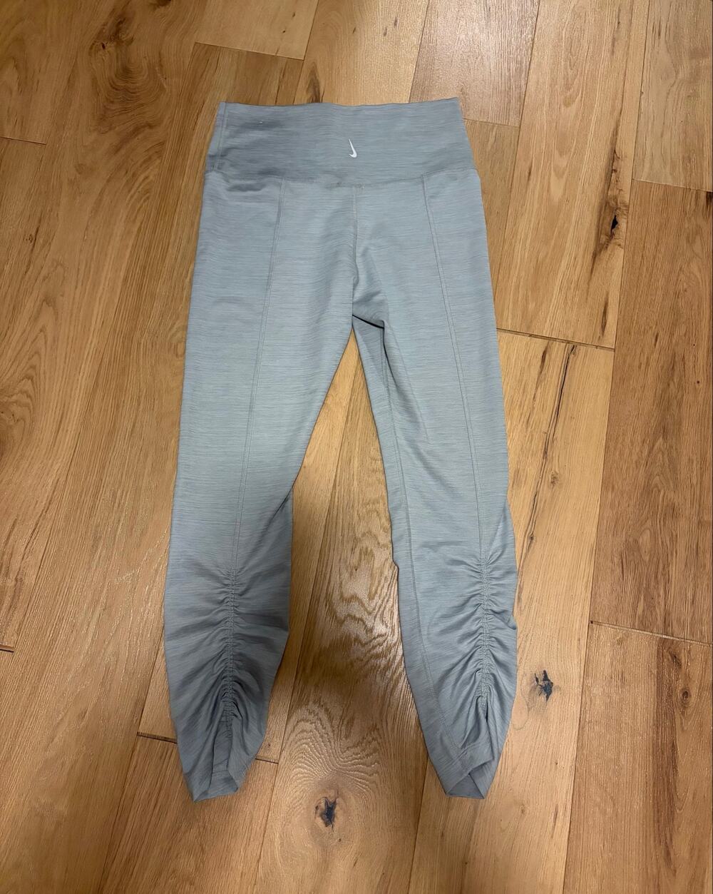 Nike Gray Ruched Ankle Dri-Fit Leggings